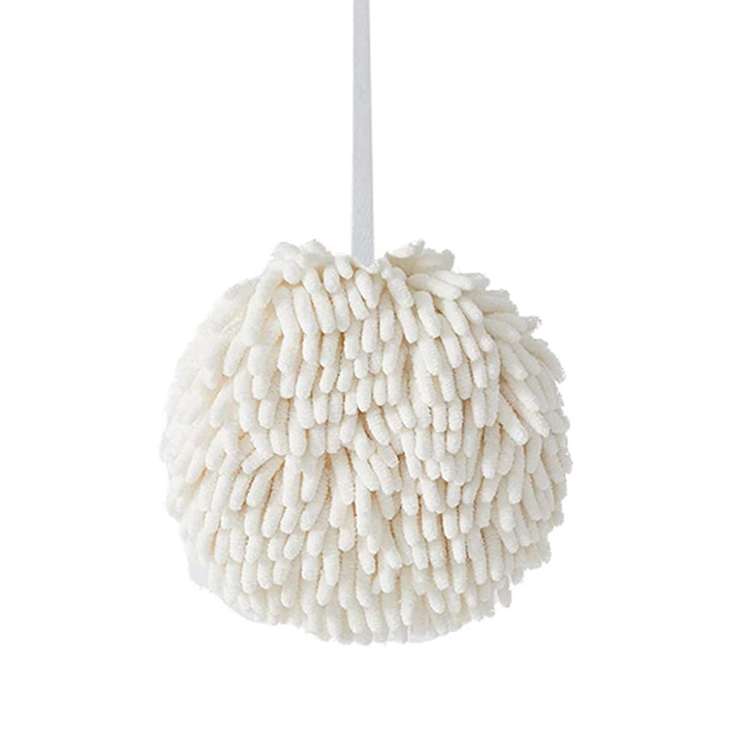 Gwen Studios 7.5" Microfiber Chenille Fluffy Body Scrub Sponge, Gray or White