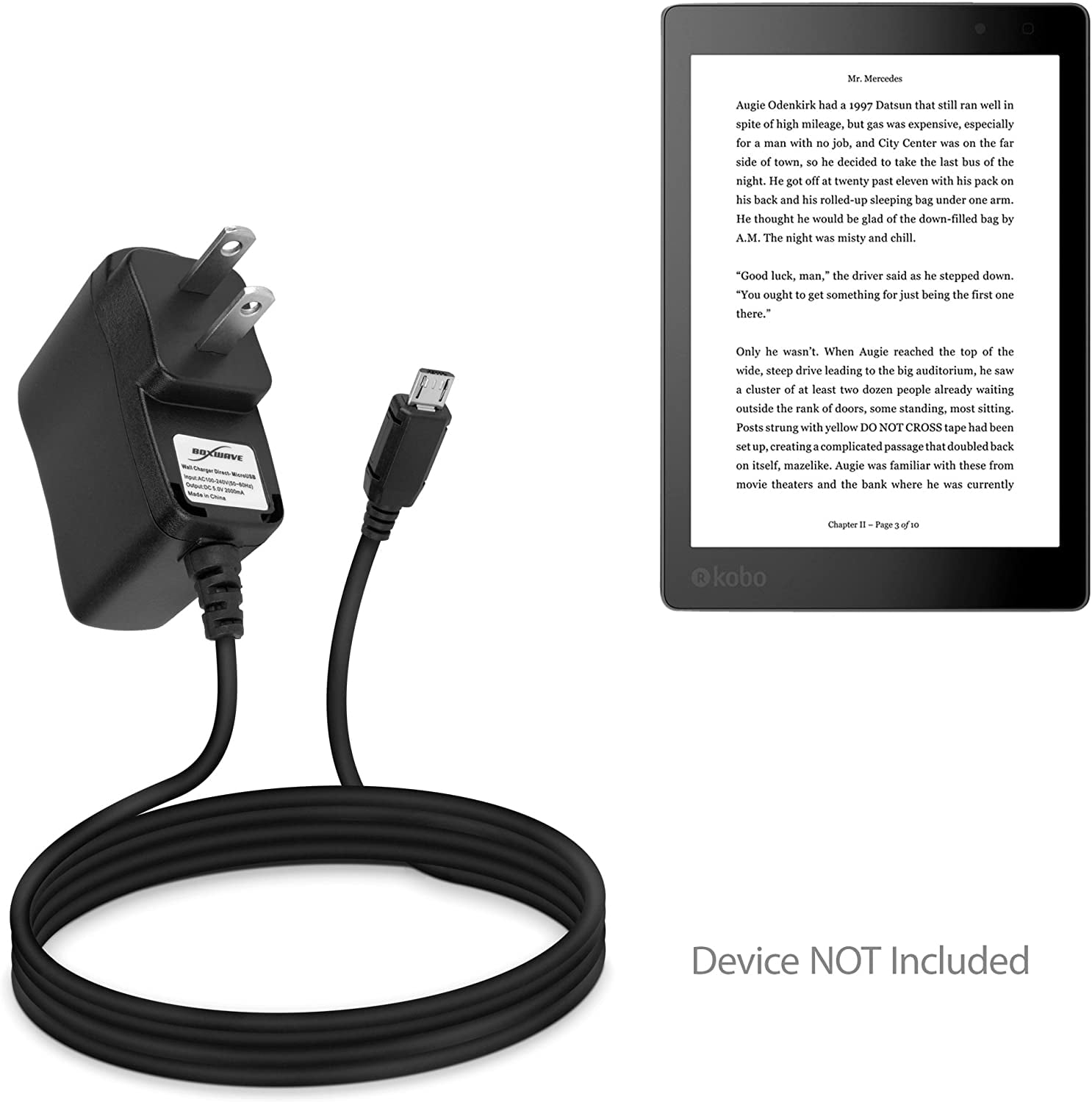 Kobo Aura One Charger, BoxWave® [Wall Charger Direct] Wall Plug Charger