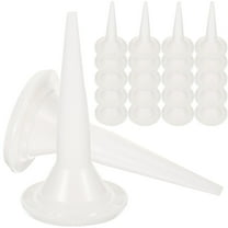 PTOOTP Caulk Nozzle Tips, White Plastic, Easy to Assemble, Good Sealing Performance 50Pcs