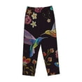 thumbnail image 4 of Disketp Humming Bird Print Women'S Comfy Pajama Pants Casual Drawstring Palazzo Lounge Wide Leg Pants, 4 of 9