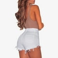 thumbnail image 6 of Zanvin Summer Shorts Clearance, Womens High Waisted Jean Shorts Summer Sexy Ripped Denim Shorts Super Shorts, White , S, 6 of 8