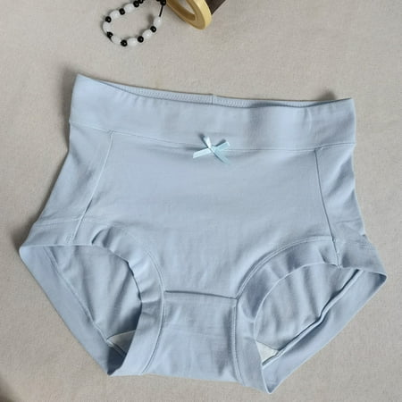Ruimatai Womens Cotton Underwear Plus Size Ladies Comfortable Breathable Solid Color High Waisted Panties Full Coverage Briefs