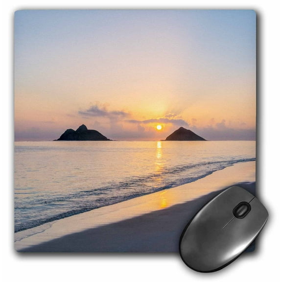3dRose, USA, Hawaii, Oahu, Lanikai Beach Sunrise, MousePad