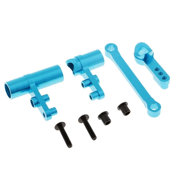 1 Set Steering Servo Saver Complete para HSP 94111 94123 94188 Azul