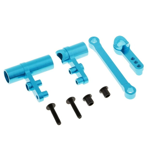 1 Set Steering Servo Saver Complete para HSP 94111 94123 94188 Azul