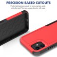 thumbnail image 2 of Allytechgroup Compatible for Apple iPhone 11, Rugged Shockproof Military Grade Protection Dual Layers Hard PC TPU Phone Case for iPhone 11, Red, 2 of 5