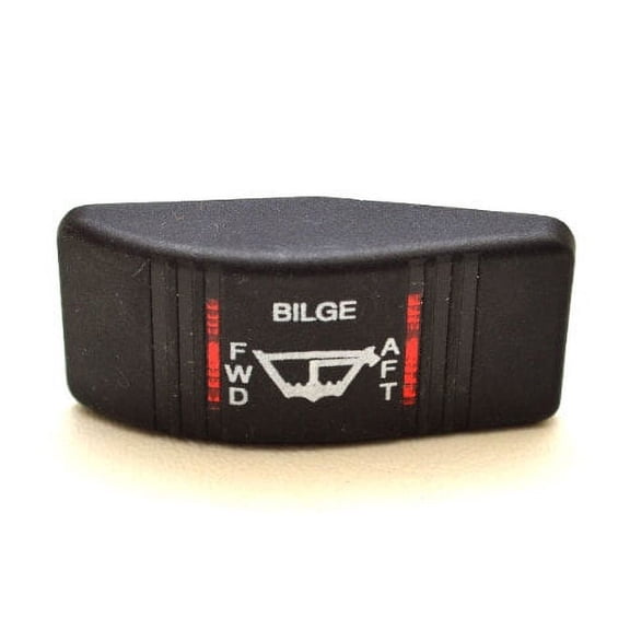 Carling Boat Rocker Switch Cover | Bilge FWD/AFT Black Illuminated