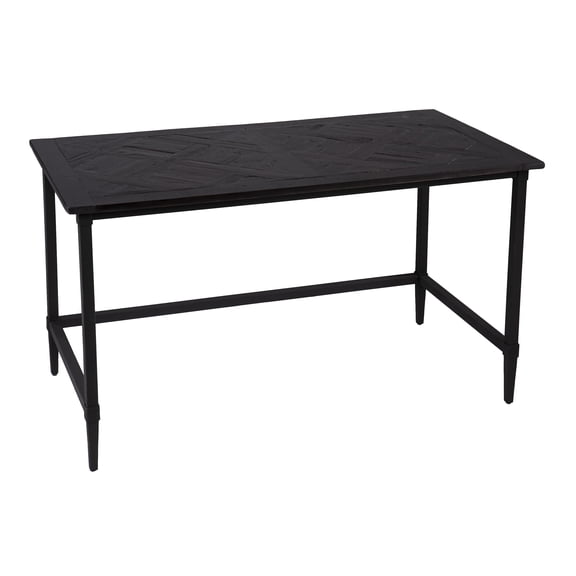 SEI Furniture Lawrenny Contemporary Reclaimed Wood Desk in Black