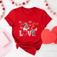 thumbnail image 4 of mihongmao Valentine Graphic T Shirts for Women Short-sleeved Crew-neck Pullover Casual Valentine's Day Red L, 4 of 7