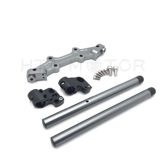 HTTMT- New Clip-On Adapter Plate Handlebars Set For Yamaha MT-07 FZ-07 2014-2017 Black