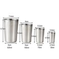 thumbnail image 1 of Portable Stainless Steel Metal Beer Cup Wine Cups Coffee Tumbler Tea Milk Mugs For Outdoor Camping Home 30ml/70ml/180ml/320ml, 1 of 1