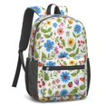 thumbnail image 2 of Pioneer Flower Floral Print Pattern 17" School Backpacks for Teens,Waterproof Oxford Fabric,S-Shape Padded Straps for School,Travel,Hiking,Camping, 2 of 5