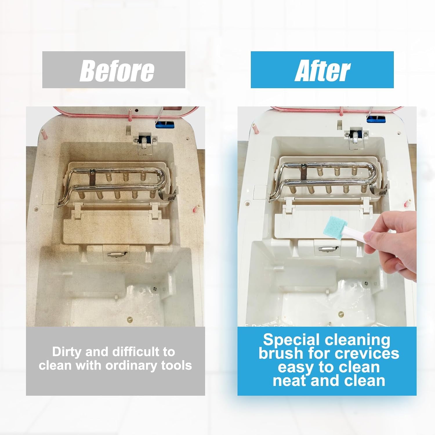 Home Store Vibe Lot De 10 Brosses De Nettoyage Pour Machine à Glace – Outils De Nettoyage Pour Machine à Glaçons – 2 Brosses De Nettoyage Pour Paille Et Nettoyeur De Machine