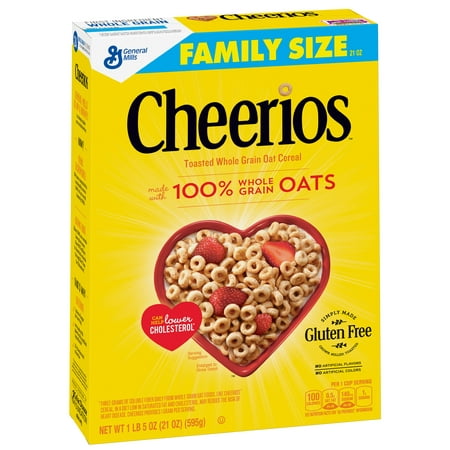 Cheerios, Whole Grain Oats Cereal, Gluten Free, 18 oz