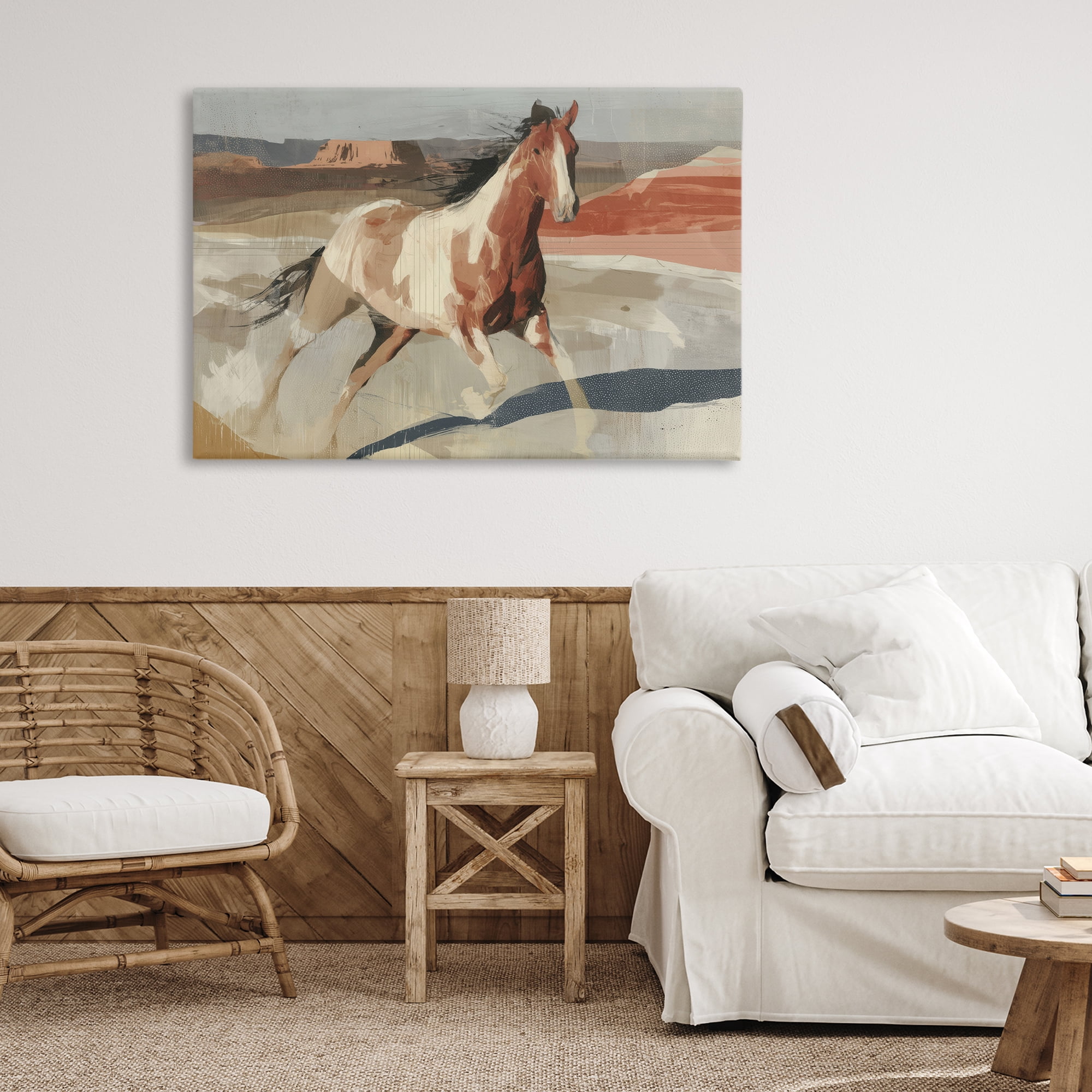 Stupell Industries Wild Horse Across Plains Canvas Wall Art, design by Chromatic Storm Studio