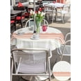 thumbnail image 5 of Outdoor Tablecloths with Umbrella Hole & Zipper, Orange Striped Round Tablecloths 60 Inch, Abstract Modern Geometric Stripes Waterproof Table Cloth, Patio/Pool/Picnic Table Covers, 5 of 8
