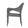 thumbnail image 6 of GDF Studio Nazir Outdoor Wicker Stacking Dining Chairs, Set of 4, Gray, 6 of 9
