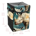 thumbnail image 5 of Rhinoceros Foldable, with Lid, Leak-Proof, Hanging Storage Bag Car Trash Can Garbage Bin, 5 of 6