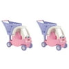 Little Tikes Princess Cozy Coupe Pretend Play Grocery Shopping Cart (2 Pack)