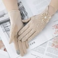 thumbnail image 5 of QIUYI Elegant Women Cotton Full Finger Anti-UV Touch Screen Gloves Summer Ice Silk Sunscreen Driving Gloves Thin Lace Flower Glove, 5 of 6