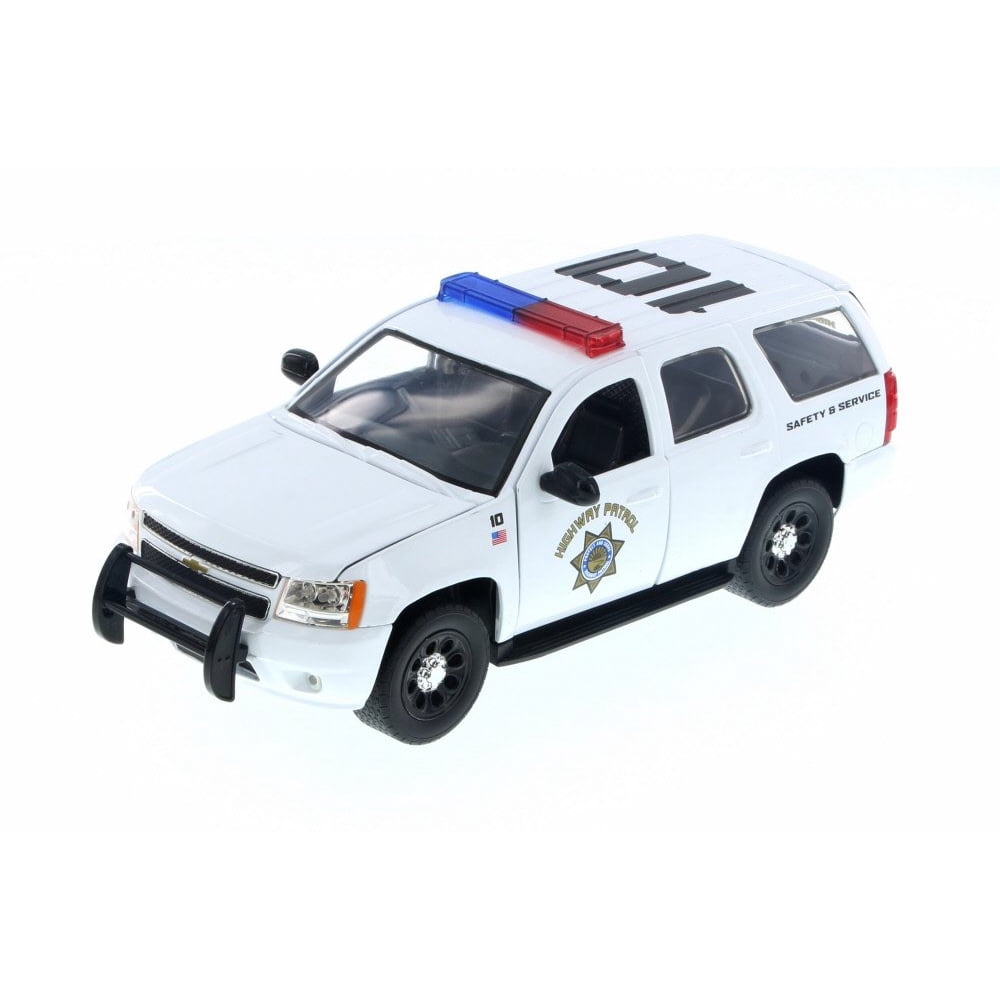 2010 Chevy Tahoe Police SUV, White Jada 96295WH 1/24 Scale Diecast