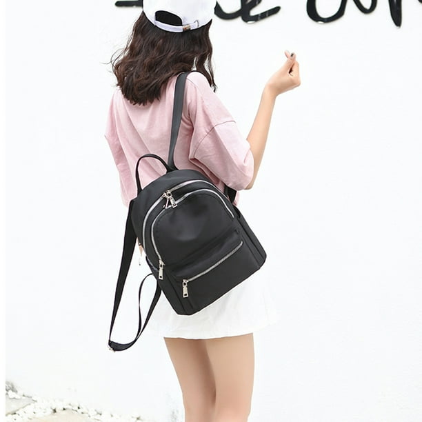 Black Backpack Purse Casual Cute Girls Teens Back Pack Purse for Women Daily Backpack Bookbag Travel Shoulder Purse Bag