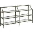 thumbnail image 2 of Home Square 2 Piece Living Room Set With Metal Frame 5 Shelf Bookcase and 3 Shelf Console Table in Bronze, 2 of 19