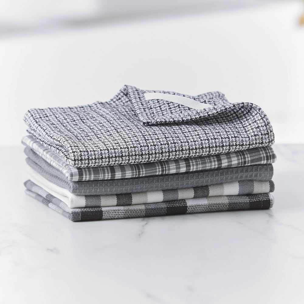 Woven Farmhouse Kitchen and Bathroom Hand Towel Set 5 Pieces