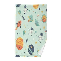 Yayeee 100% Cotton Hand Towels for Bathroom 16" x 28" Kitchen Towel, Space Patterns