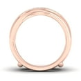 thumbnail image 4 of CARATS FOR YOU 0.45 Cttw White Natural Diamond Milgrain Edge Curved Wedding Bands for Women Ring Enhancer Guard for Engagement Rings In 10K Rose Gold (Color : I-J, Clarity : I2-I3), Ring Size-5, 4 of 7