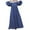 Blue, variant on Yxnmud Women's Spring And Summer Round-Neck Sequin Dress Short Sleeves Large Dress