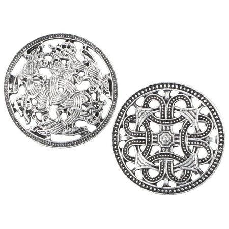 2 PCS Brooch Slipper Jewelry Embroidered Jumpsuits Woman Silver