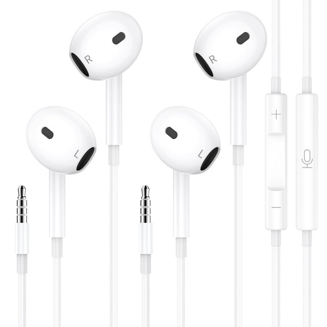 Paquete de 2 auriculares Rolson para iPhone con cable de 3,5 mm y micrófono
