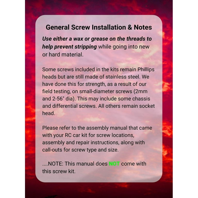 RCScrewZ Stainless Screw Kit kyo183 for Kyosho Inferno NEO