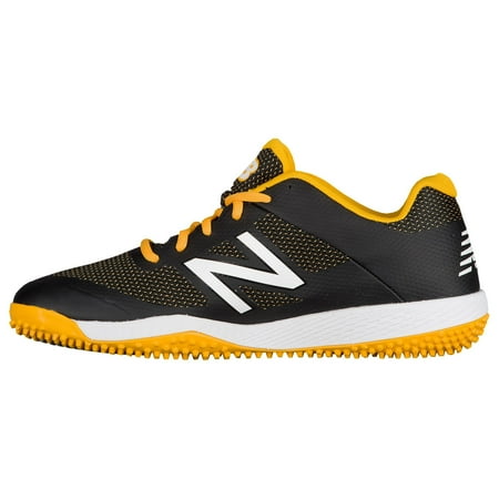 new balance black and yellow turf shoes