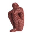 thumbnail image 3 of Abbracc Creative Abstract Thinker Figure Bookends Housewarming Gifts Mosaic Figurine For Red, 3 of 8