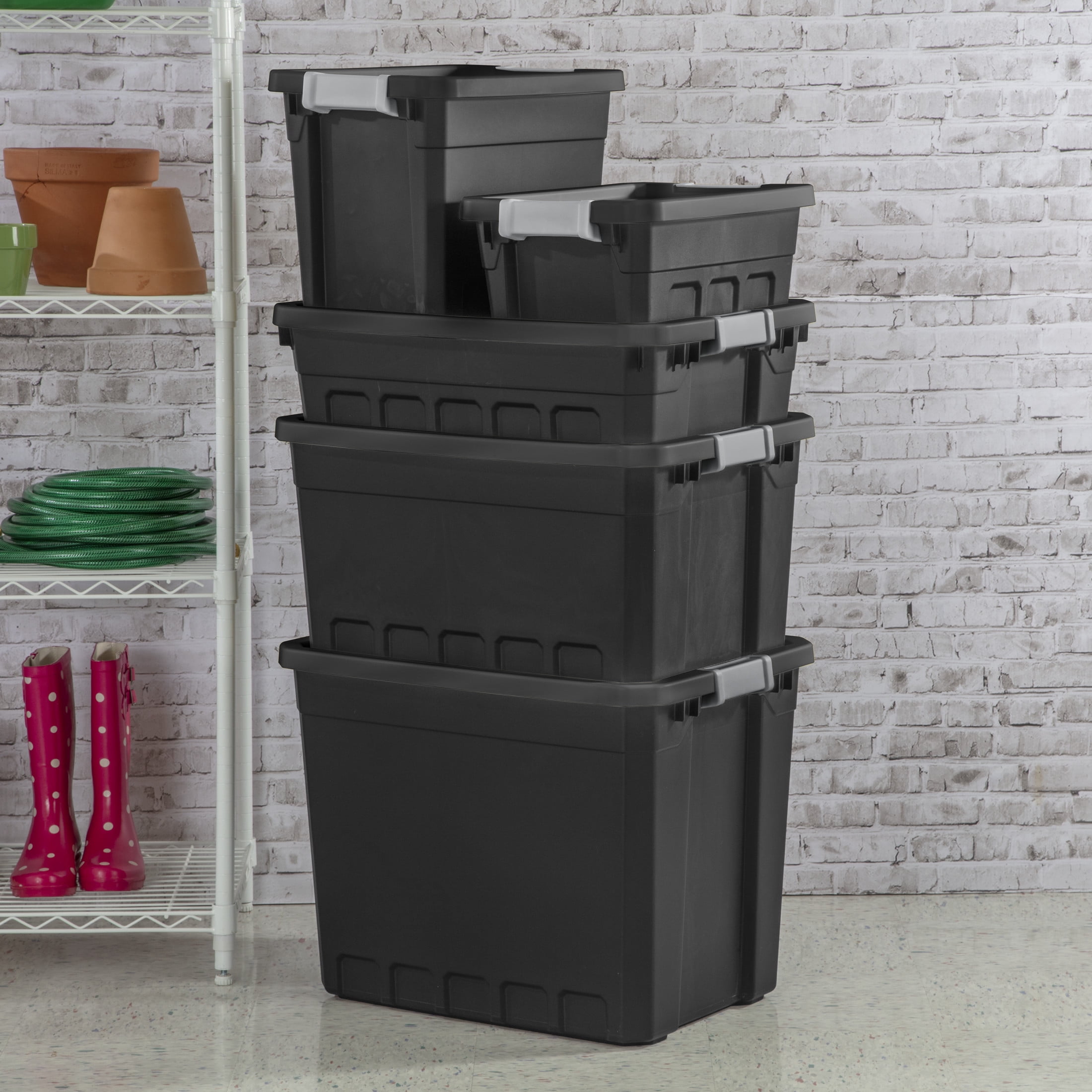 Sterilite 23 Gal Large Heavy Duty Plastic Storage Trunk