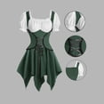 thumbnail image 2 of Hurxie Womens Oktoberfest Costume German Dirndl Dress Bavarian Outfit Velvet Halloween Costume, 2 of 6