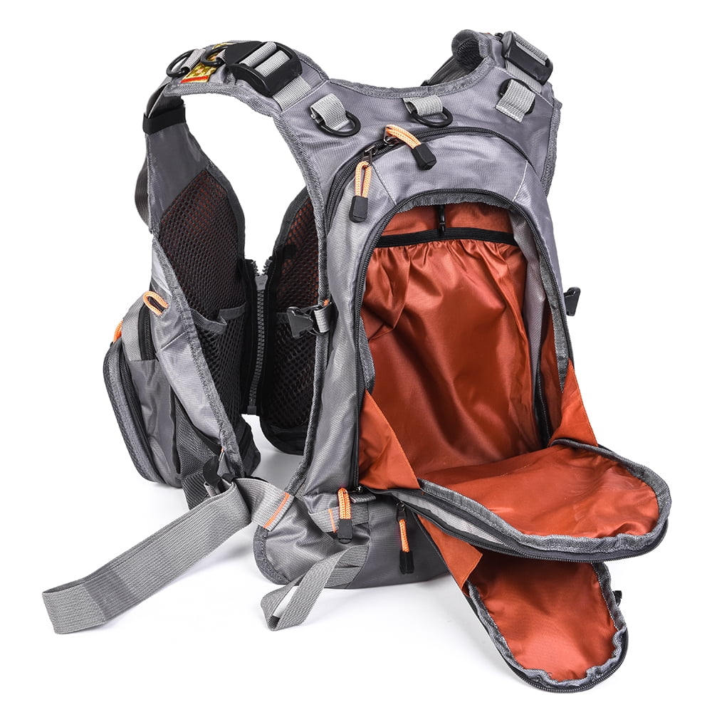 Maxcatch Multi-pocket Fly Fishing Vest Backpack Chest Mesh Bag Adjustable Size 