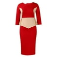 thumbnail image 6 of Women's Autumn/Winter Fashion Elegant Office Pencil Dress Bodycon Dress, 6 of 8