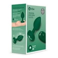 thumbnail image 1 of B-vibe Remote Control Vibrating Jewel Plug (m/l) - Emerald Green, 1 of 5