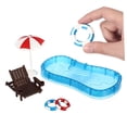 thumbnail image 4 of FUTUREORYY 1Set Mini Swim Pool Accessory Plastic Swimming Pool Prop For Children Miniature Swimming 3.5X2.7X1.6In, 4 of 8