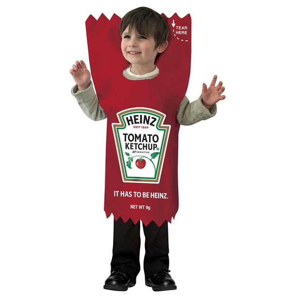 Disfraz infantil Rasta Imposta Heinz Ketchup, paquete de 3 a 4