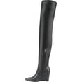 thumbnail image 3 of Women's Over The Knee Wedge Heel Boots Pointed Toe Thigh High Boot, 3 of 6