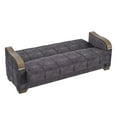 thumbnail image 4 of Ottomanson 88" Convertible Sofa Couch for Living Room, Suede Modern Sofa Bed with Storage, Brown, 4 of 7