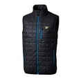 thumbnail image 2 of Cutter & Buck Navy West Virginia Mountaineers Primary Team Logo Rainier PrimaLoft Eco Insulated Full-Zip Puffer Vest, 2 of 3