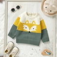 thumbnail image 2 of Gupgi Chandails Fox pour Bébé 6 m-3 A Garçon Fille Tout-Petit Manches Longues Chandail Tricoté à Couleurs Contrastantes, 2 of 7