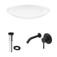 thumbnail image 2 of VIGO Matte Stone Wisteria Composite Oval Vessel Bathroom Sink in White with Olus Faucet and Pop-Up Drain in Matte Black, 2 of 12