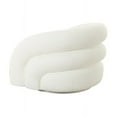thumbnail image 2 of American Eagle Furniture Modern Fabric and Wood Swivel Accent Chair in White, 2 of 2
