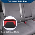 thumbnail image 2 of Carbon Fiber Pattern Seat Belt Covers  Backpack Shoulder Pad Seat Belt Pad Cover for Truck Car SUV Faux Leather 6.5x23cm 1pcs Black Red, 2 of 7